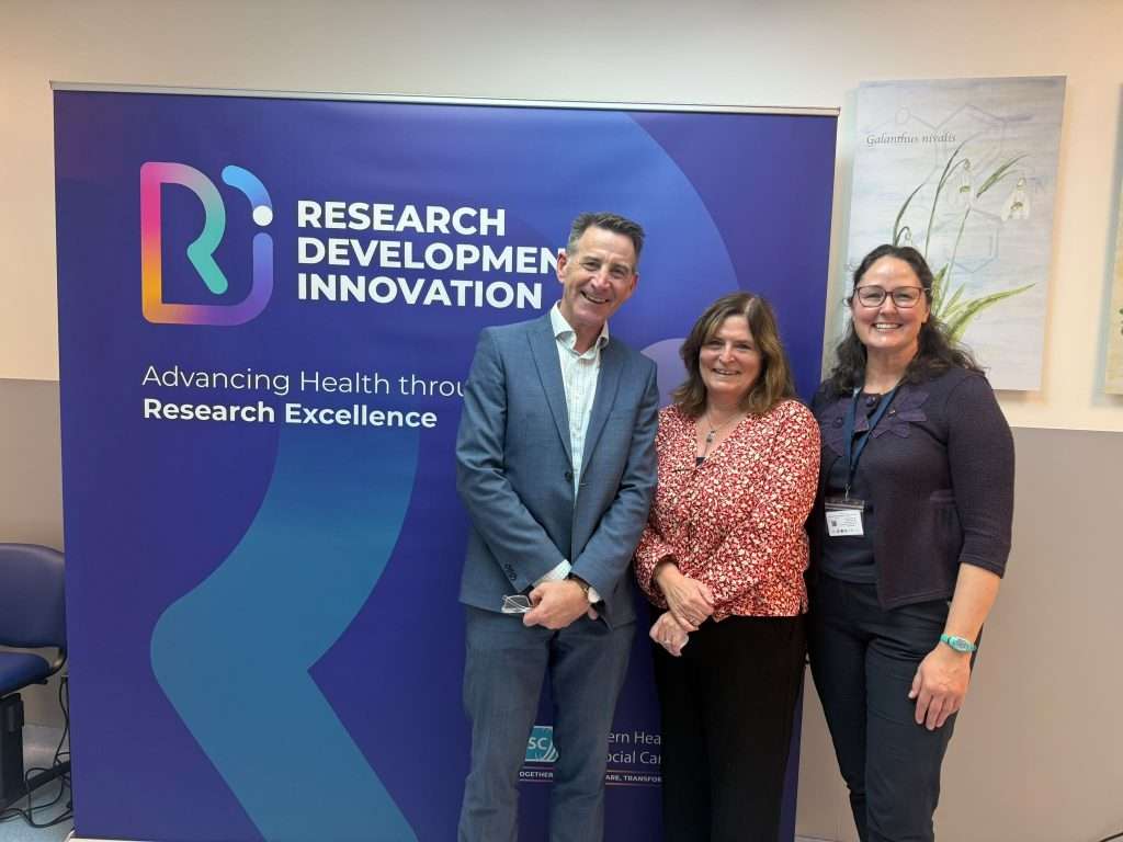Nigel, Patricia and Érin at the Craigavon CRDC opening